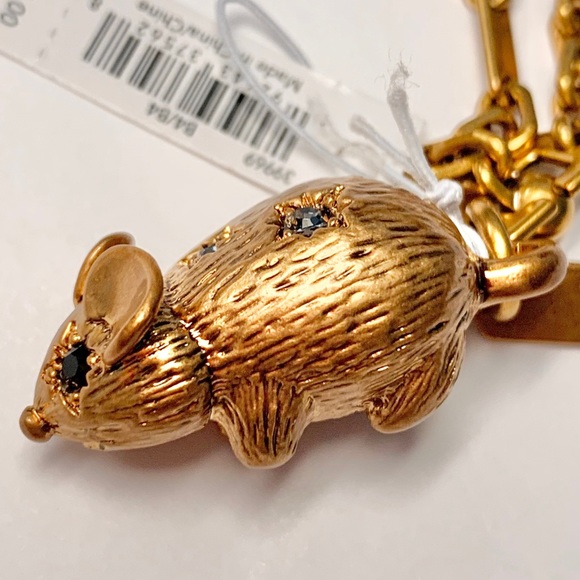 JEWELED MOUSE BAG CHARM - Picture 4 of 11